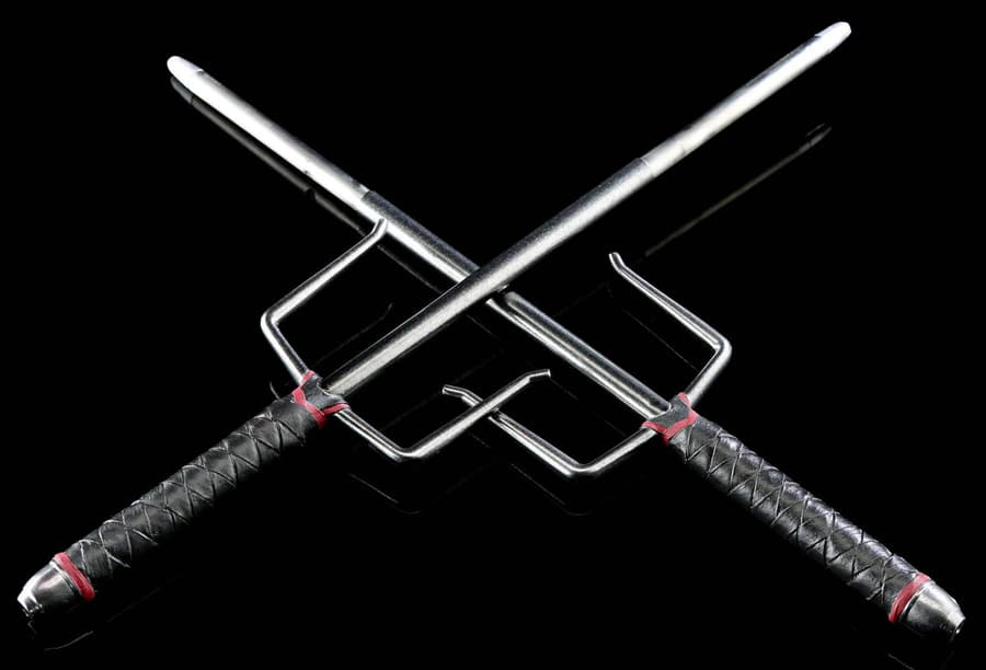 Elektra Natchios’ Red and Black-Handled Retractable Sais from 'Marvel's Daredevil'