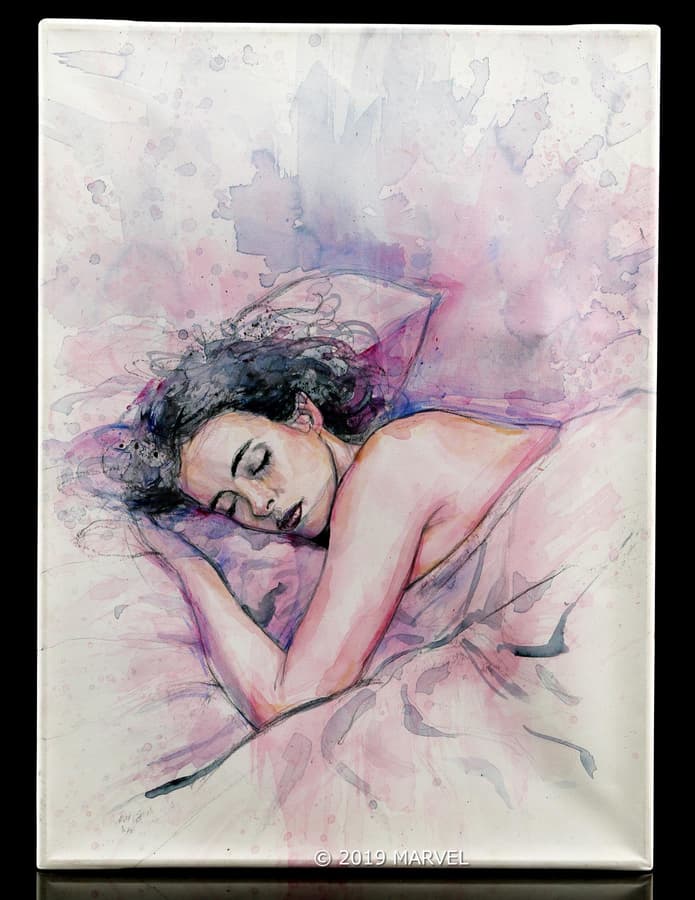 Oscar Arocho's Painting of Jessica Jones Sleeping