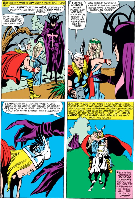 Thor rescuing Sif From Hela