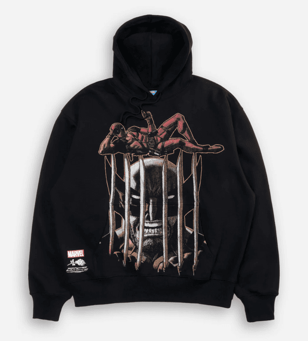 Deadpool Wolverine Regime Hoodie in Black