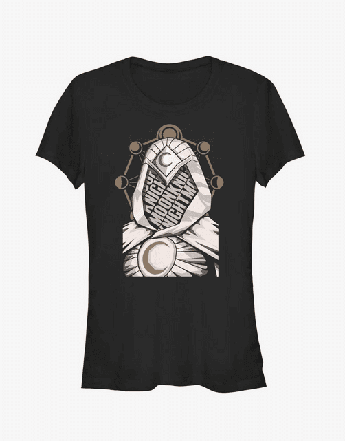 Moon Knight Paper Cut t-shirt / shop it <a href=https://www.hottopic.com/product/marvel-moon-knight-paper-cut-moon-girls-t-shirt/18436979.html>here</a>