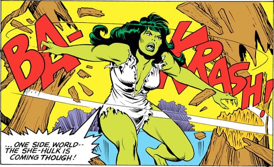 SAVAGE SHE-HULK (1980) #8, p. 16, bottom panel