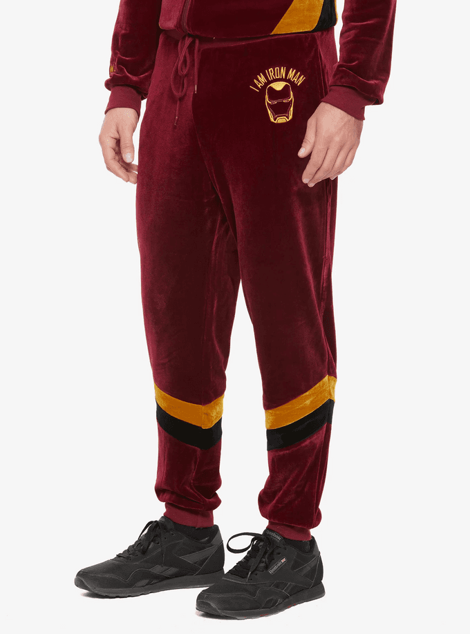 Our Universe Avengers: Endgame 'I Am Iron Man' Velour Joggers / Her Universe