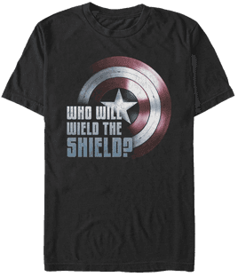 <a href=https://www.hottopic.com/product/marvel-the-falcon-and-the-winter-soldier-wielding-the-shield-t-shirt/15222611.html>Wielding The Shield T-Shirt</a> / Hot Topic