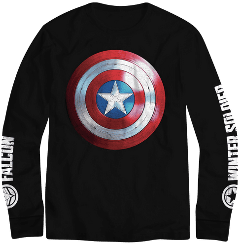 <a href=https://www.fye.com/marvel-falcon-and-the-winter-soldier-long-sleeve-t-shirt-pid.ckjamtvpu000l01lk7pt307qj.html?cgid=marvel-the_falcon_n_winter_soldier>’The Falcon and The Winter Soldier’ Long-Sleeve Shirt</a> / FYE
