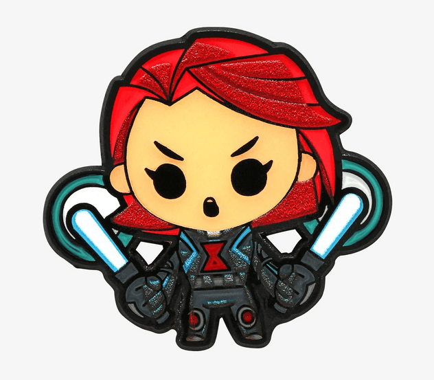 Black Widow Chibi Enamel Pin / Hot Topic