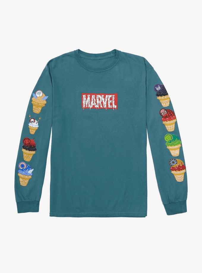 Marvel Eat the Universe Ice Cream Cones Long Sleeve T-Shirt / BoxLunch