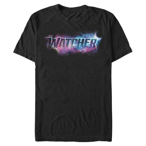 The Watcher t-shirt / shop it <a href=https://www.amazon.com/Marvel-What-Watcher-Galactic-T-Shirt/dp/B09B1F2RJR>here</a>