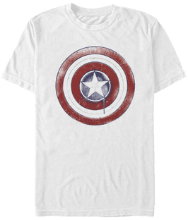 <a href=https://www.amazon.com/Marvel-Falcon-Soldier-Premium-T-Shirt/dp/B08STJQN9B>Spray Paint Shield T-Shirt</a> / Amazon