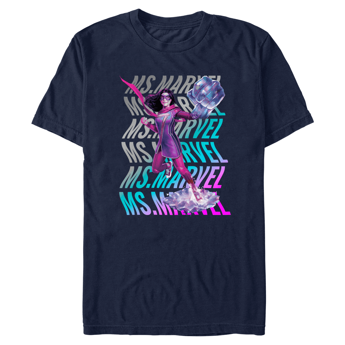 Ms. Marvel Wave t-shirt / shop it <a href=https://www.hottopic.com/product/marvel-ms.-marvel-wave-t-shirt/19120805.html>here</a>