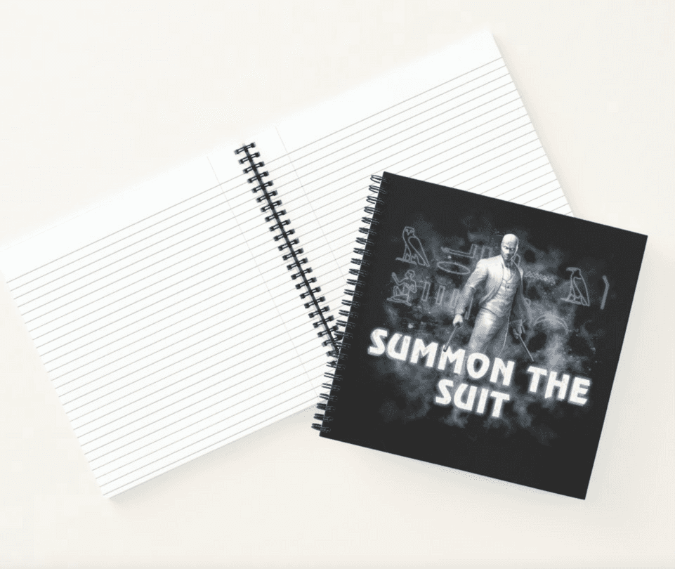 Moon Knight Planner / shop it <a href=https://www.zazzle.com/mr_knight_summon_the_suit_planner-256198393244489215>here</a>