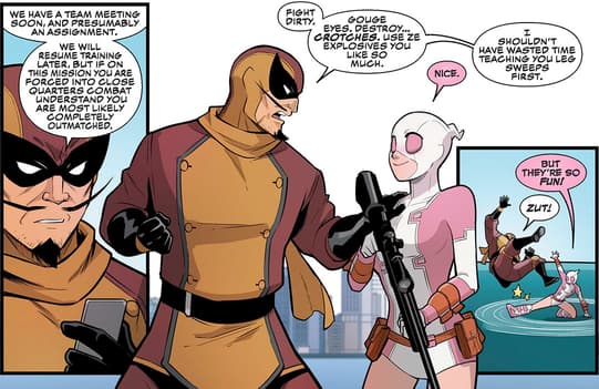 Gwenpool and Batroc the Leaper