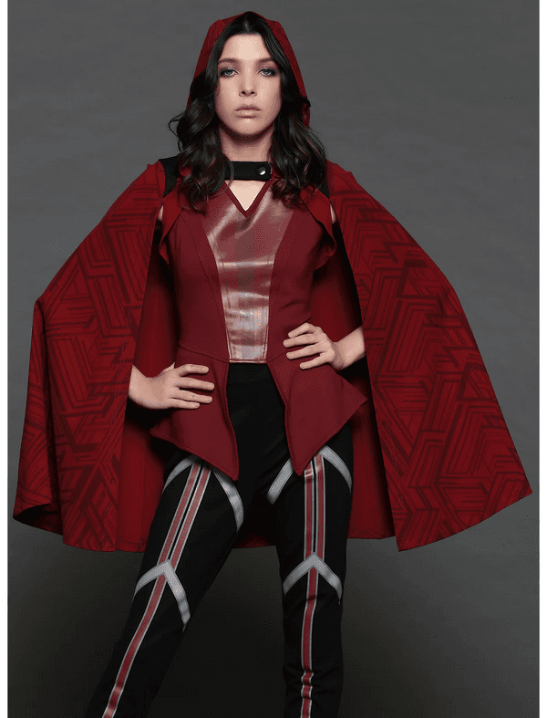 <a href=https://www.hottopic.com/product/her-universe-marvel-wandavision-wanda-hooded-girls-cape/14806501.html>The Scarlet Witch Cape</a> / Hot Topic