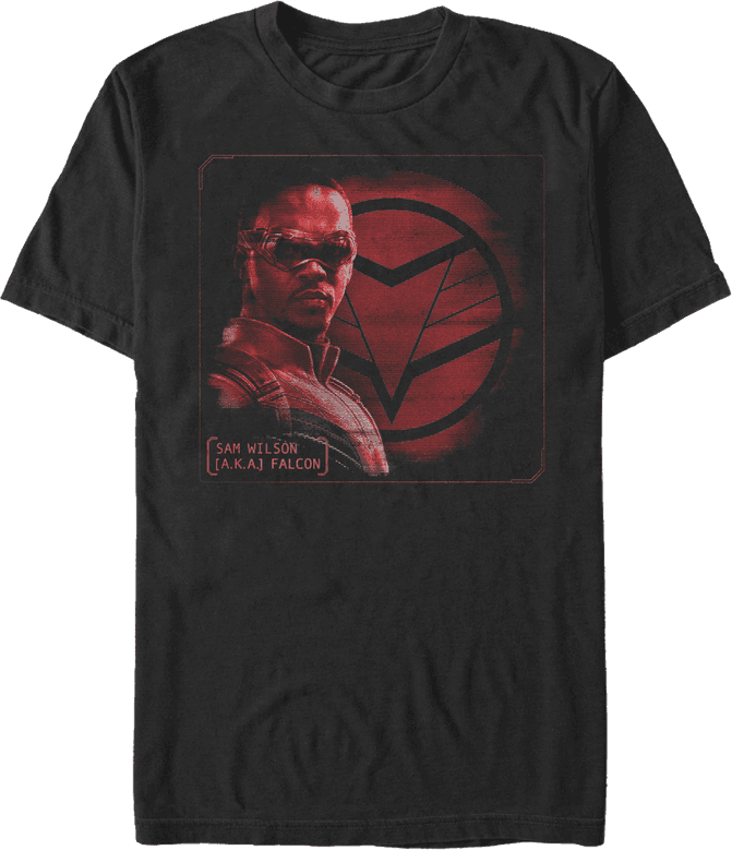 <a href=https://www.hottopic.com/product/marvel-the-falcon-and-the-winter-soldier-falcon-profile-t-shirt/15222291.html>Falcon Profile T-Shirt</a> / Hot Topic