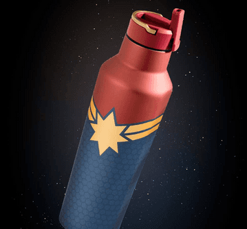 Corkcicle Marvel Sport Canteen Captain Marvel Insulated Water Bottle