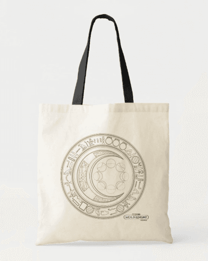Moon Knight Gold Crescent Moon Phases Graphic Tote Bag / shop it <a href=https://www.zazzle.com/egyptian_gold_crescent_moon_phases_graphic_tote_bag-149974667904532499>here</a>