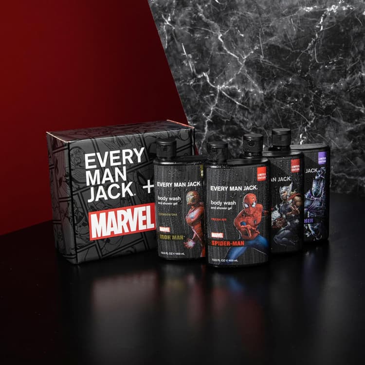 Every Man Jack Marvel Collectors Box Body Wash Gift Set