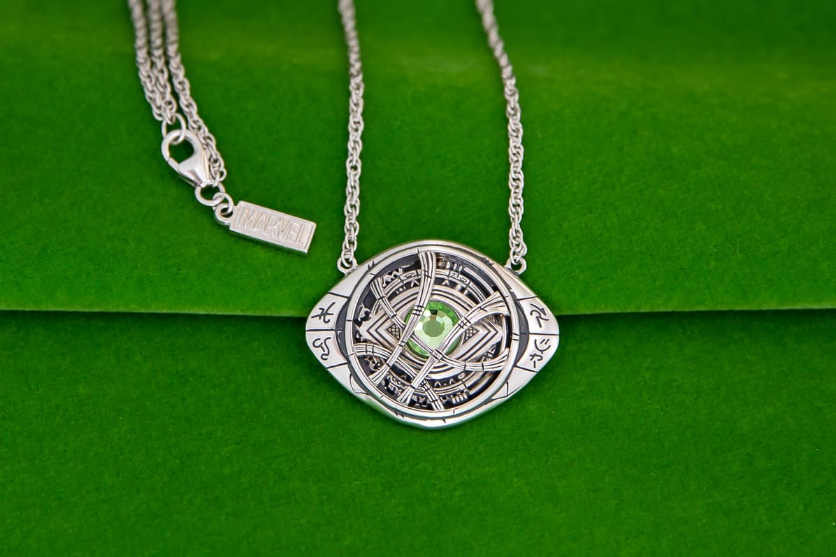 Marvel X RockLove Eye of Agamotto Necklace / shop it <a href=https://www.rocklove.com/products/marvel-x-rocklove-doctor-strange-eye-of-agamotto-necklace>here</a>