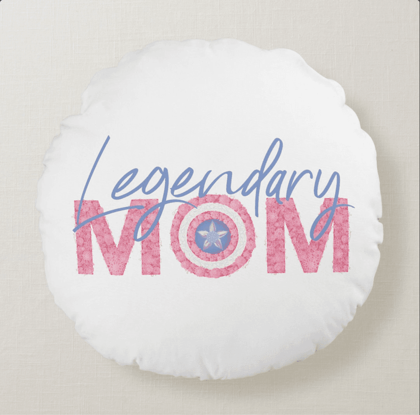 Legendary Mom Round Pillow