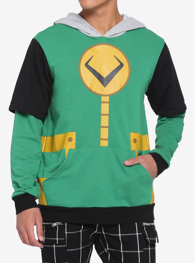 Our Universe Loki Hoodie / shop it <a href=https://www.hottopic.com/product/our-universe-loki-double-sleeve-hoodie/15106136.html>here</a>