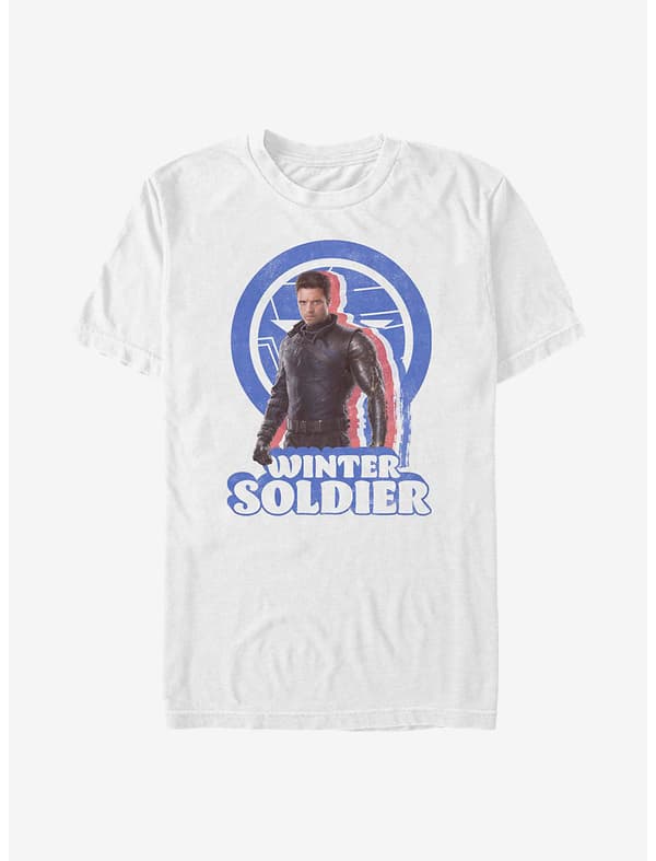 <a href=https://www.hottopic.com/product/marvel-the-falcon-and-the-winter-soldier-shadow-outline-bucky-t-shirt/15222461.html>Winter Soldier Retro Outline T-Shirt </a> / Hot Topic