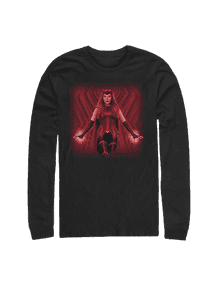 Powerful Scarlet Witch Long Sleeve T-Shirt / shop it <a href=https://www.hottopic.com/product/marvel-wandavision-powerful-scarlet-witch-long-sleeve-t-shirt/15794230.html>here</a>