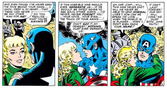 Peggy and Cap share a romantic bond.