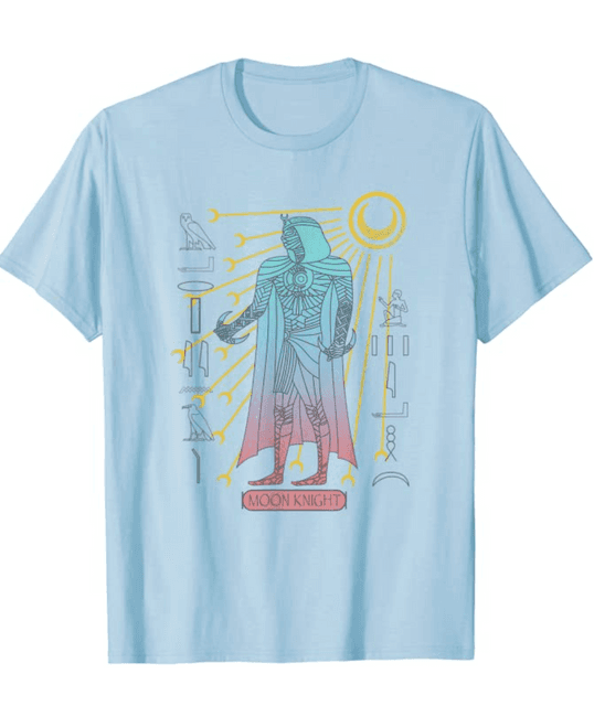 Moon Knight Mummy t-shirt / shop it <a href=https://www.amazon.com/Marvel-Knight-Mummy-Poster-T-Shirt/dp/B09TS1M1KF>here</a>