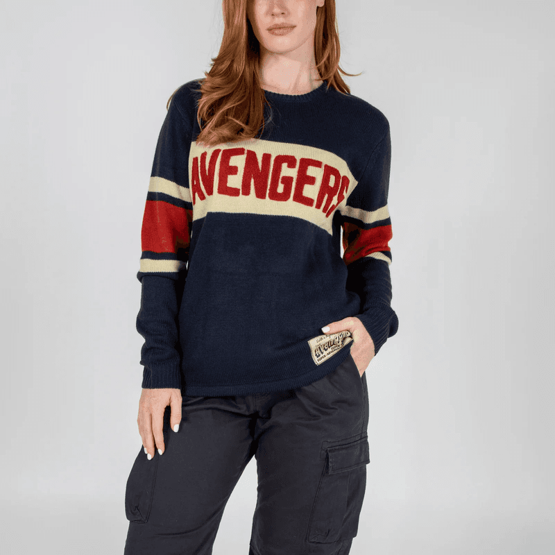 Heroes & Villains Marvel Avengers Logo Varsity Sweater