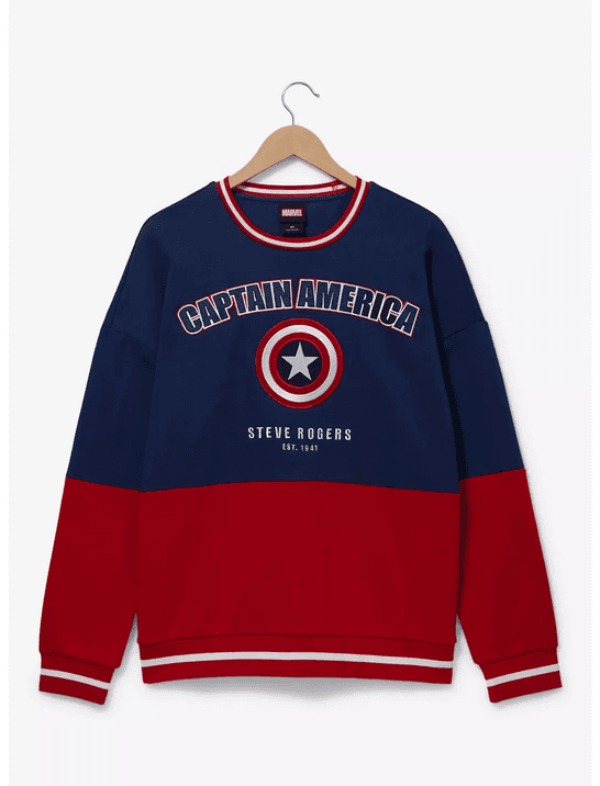 Marvel Captain America Panel Crewneck - BoxLunch Exclusive