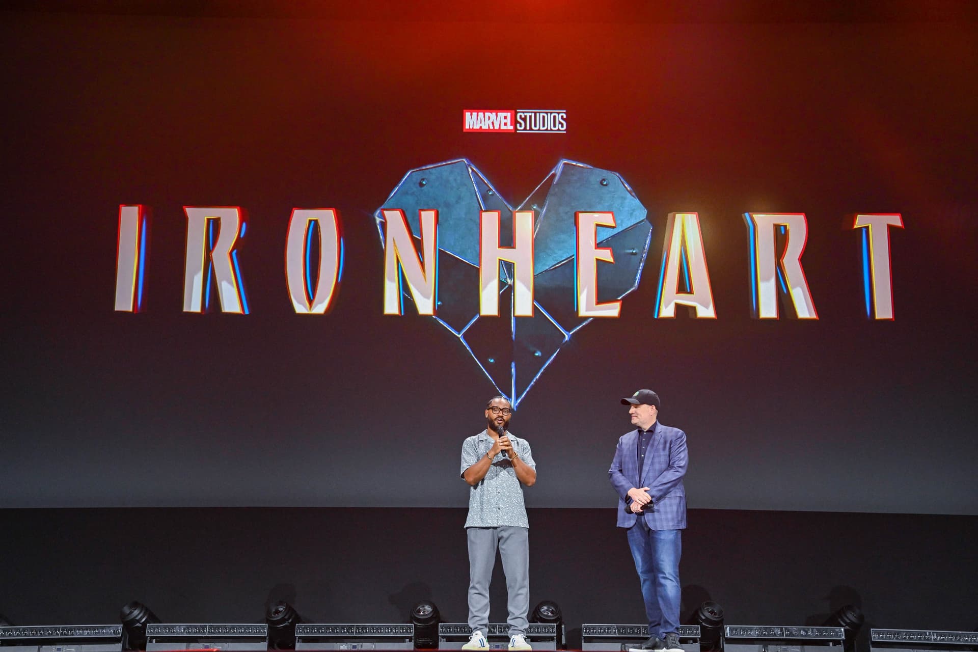 Ryan Coogler and Kevin Feige at the 'Ironheart' panel during D23