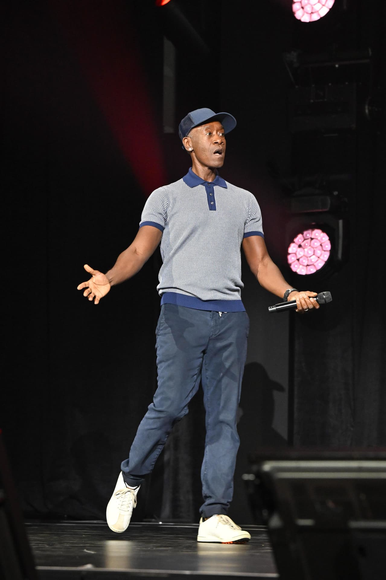 Don Cheadle during the 'Armor Wars' panel at D23