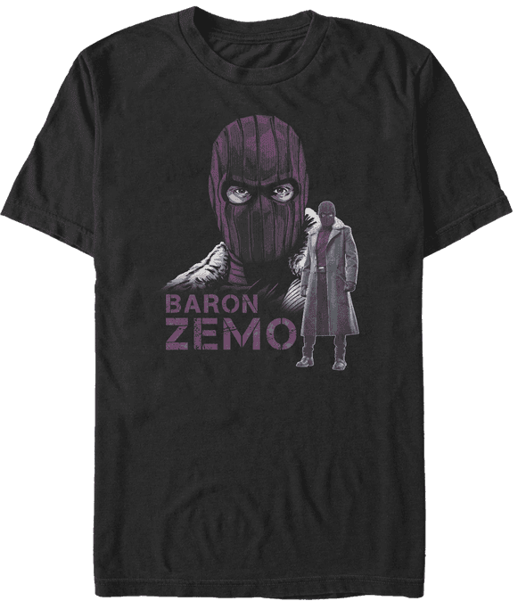 <a href=https://www.hottopic.com/product/marvel-the-falcon-and-the-winter-soldier-masked-baron-zemo-t-shirt/15412304.html>Masked Zemo T-Shirt</a> / Hot Topic