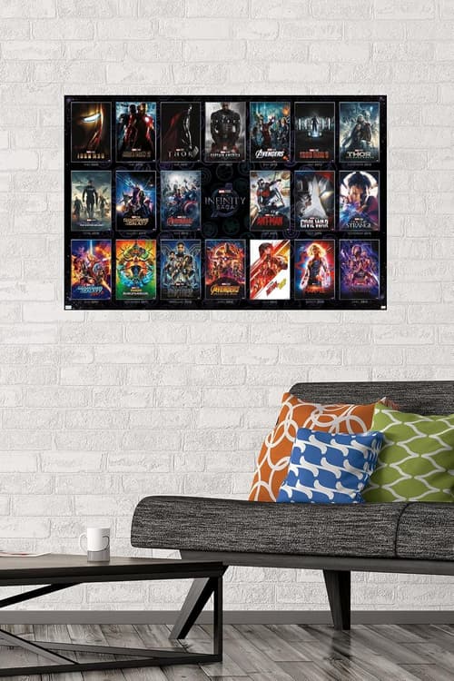 Trends International Marvel Avengers: The Infinity Saga-One Sheet Grid Wall Poster, 22.375 in x 34 in, Unframed Version, Bedroom