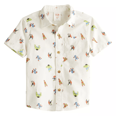 Boys 4-8 Jumping Beans® Marvel Avengers Short Sleeve Button Front Shirt