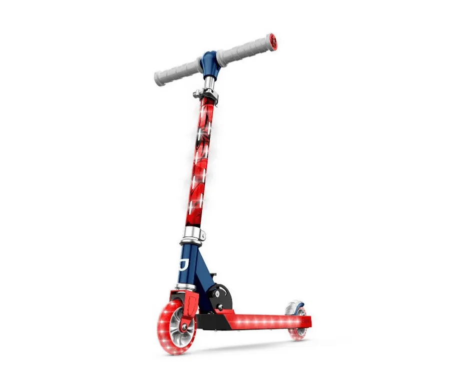 Spider-Man scooter / shop it <a href=https://www.target.com/p/jetson-disney-spider-man-2-wheel-kids-39-kick-scooter-red/-/A-79756860#lnk=sametab>here</a>