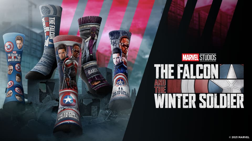 <a href=https://rockemsocks.com/collections/the-falcon-and-the-winter-soldier>The Falcon and the Winter Soldier Sock Collection</a> / Rock ‘Em Socks