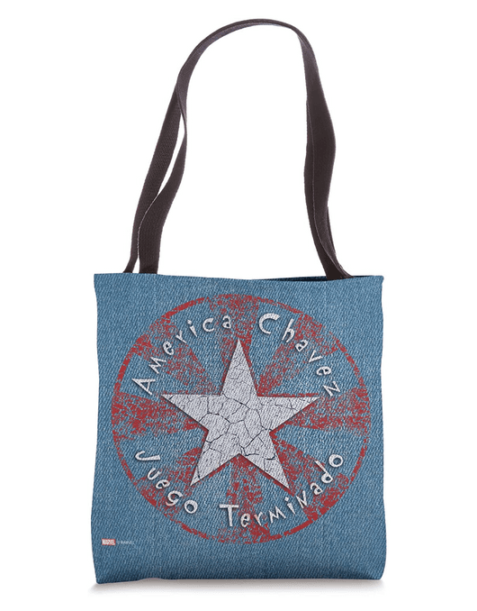 America Chavez tote bag / shop it <a href=https://www.amazon.com/Marvel-Strange-Multiverse-Madness-America/dp/B09QPXKVWB>here</a>