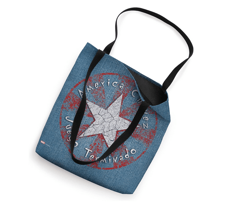 America Chavez tote bag / shop it <a href=https://www.amazon.com/Marvel-Strange-Multiverse-Madness-America/dp/B09QPXKVWB>here</a>