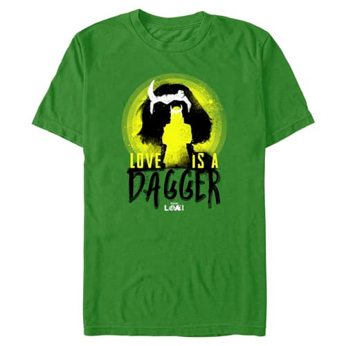 ‘Love Is A Dagger’ T-Shirt / shop it <a href=https://www.hottopic.com/product/marvel-loki-love-is-a-dagger-t-shirt/16141430.html>here</a>