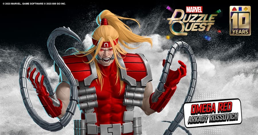 Omega Red (Arkady Rossovich) joins MARVEL Puzzle Quest
