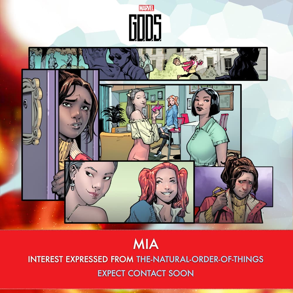 G.O.D.S. #2 panels by Jonathan Hickman, Valerio Schiti, and Marte Gracia