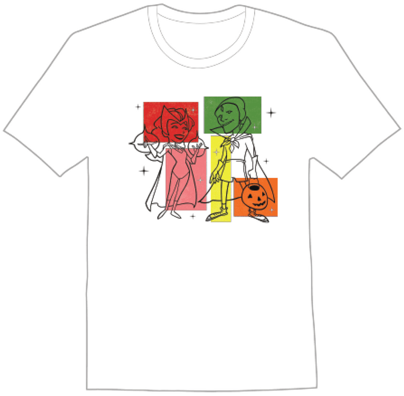 <a href="https://www.amazon.com/Marvel-WandaVision-Wanda-Vision-T-Shirt/dp/B08KK1YGDW">WandaVision Retro Color T-Shirt</a>/ Amazon