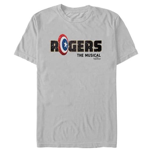 Rogers: The Musical logo t-shirt / shop it <a href=https://www.amazon.com/Marvel-Hawkeye-Rogers-Musical-T-Shirt/dp/B09JLBN48V>here</a>