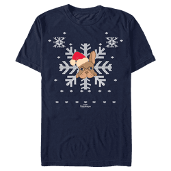 Shop it <a href=https://www.amazon.com/Marvel-Hawkeye-Snowflake-Holiday-T-Shirt/dp/B09KP239SG>here</a>