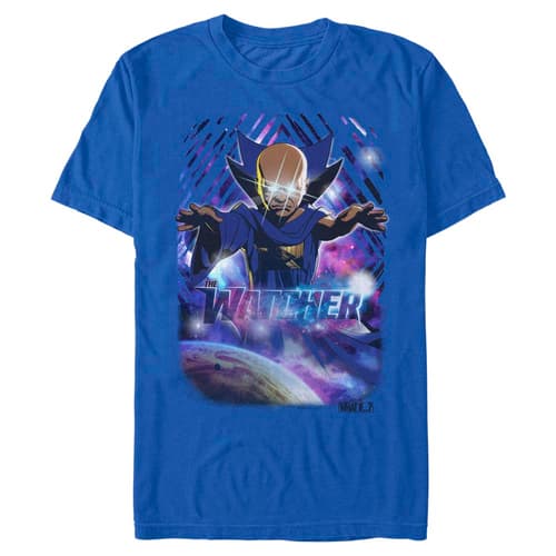 The Watcher never sleeps t-shirt / shop it <a href=https://www.hottopic.com/product/marvel-what-if...-the-watcher-never-sleeps-t-shirt/16720077.html>here</a>
