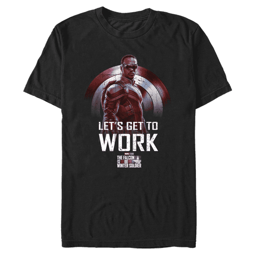 <a href=https://www.hottopic.com/product/marvel-the-falcon-and-the-winter-soldier-falcon-lets-get-to-work-t-shirt/15490601.html>Let’s Get To Work T-Shirt</a> / Hot Topic