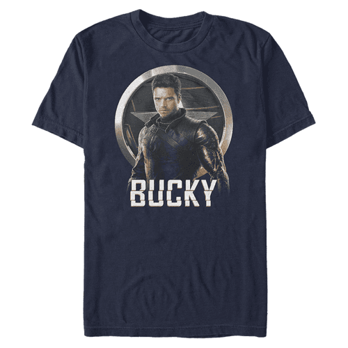 <a href=https://www.hottopic.com/product/marvel-the-falcon-and-the-winter-soldier-bucky-emblem-t-shirt/15557148.html>Bucky Emblem T-Shirt</a> / Hot Topic