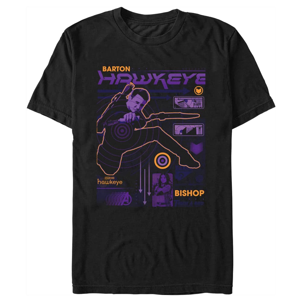Trust Barton and Bishop T-Shirt / shop it <a href=https://www.hottopic.com/product/marvel-hawkeye-trust-barton-and-bishop-t-shirt/17283273.html>here</a>