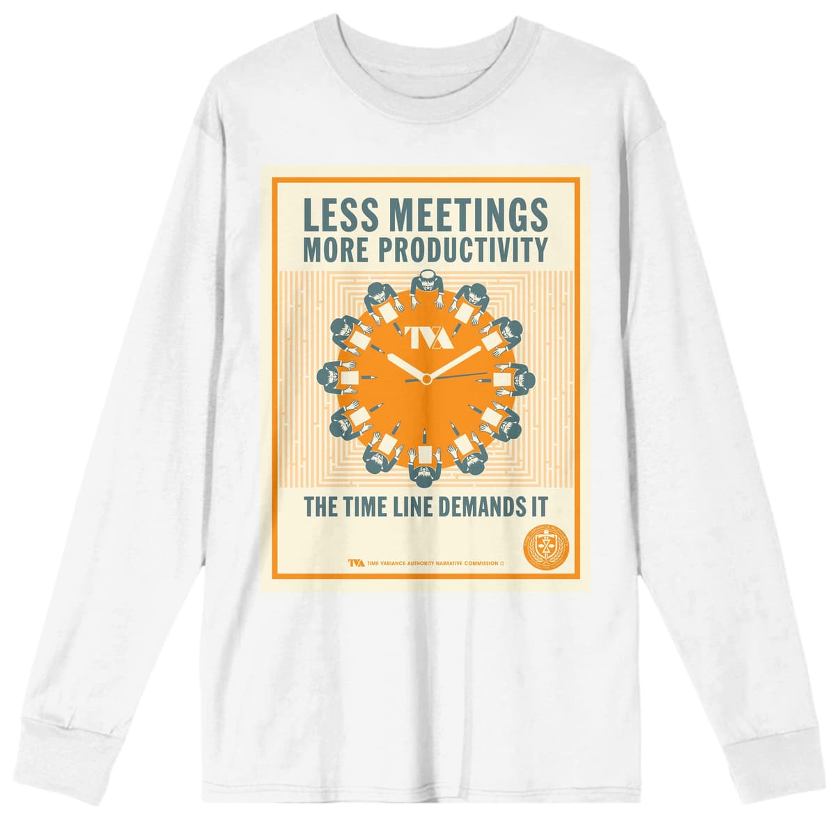 TVA ‘Less Meetings More Productivity’ T-Shirt / shop it <a href=    https://www.amazon.com/Universe-Variance-Authority-Productivity-T-Shirt-XL/dp/B096YL4P5Q>here</a>